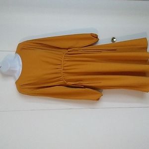 Betsey's Boutique Shop yellow long sleeve dress size Medium